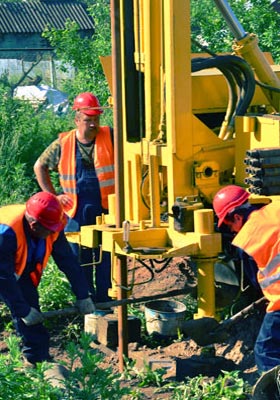 процесс бурения на воду